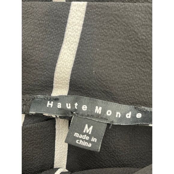 Haute Monda Black & White Striped Shorts Size M - Picture 8 of 8
